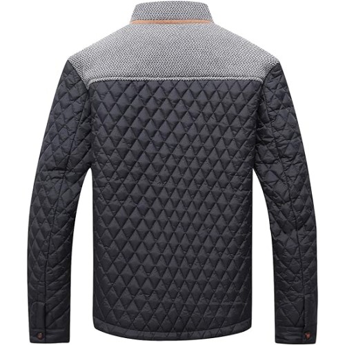 Men's Diamond Quilted Puffer Down Jacket Lightweight Business
